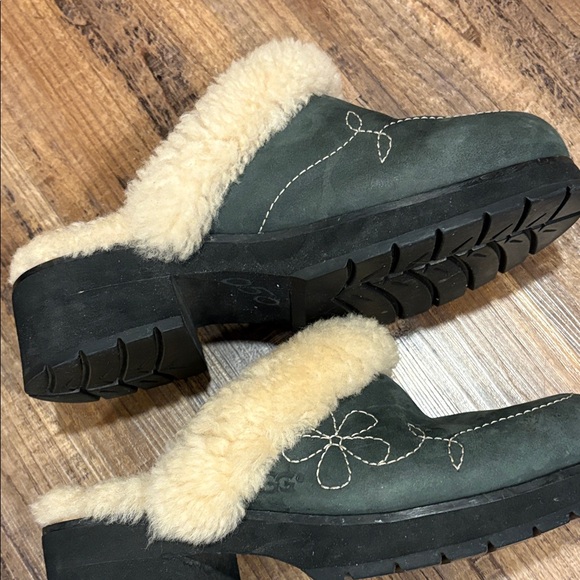 UGG Blossom Women's gray and Shearling Slippers - Picture 6 of 8